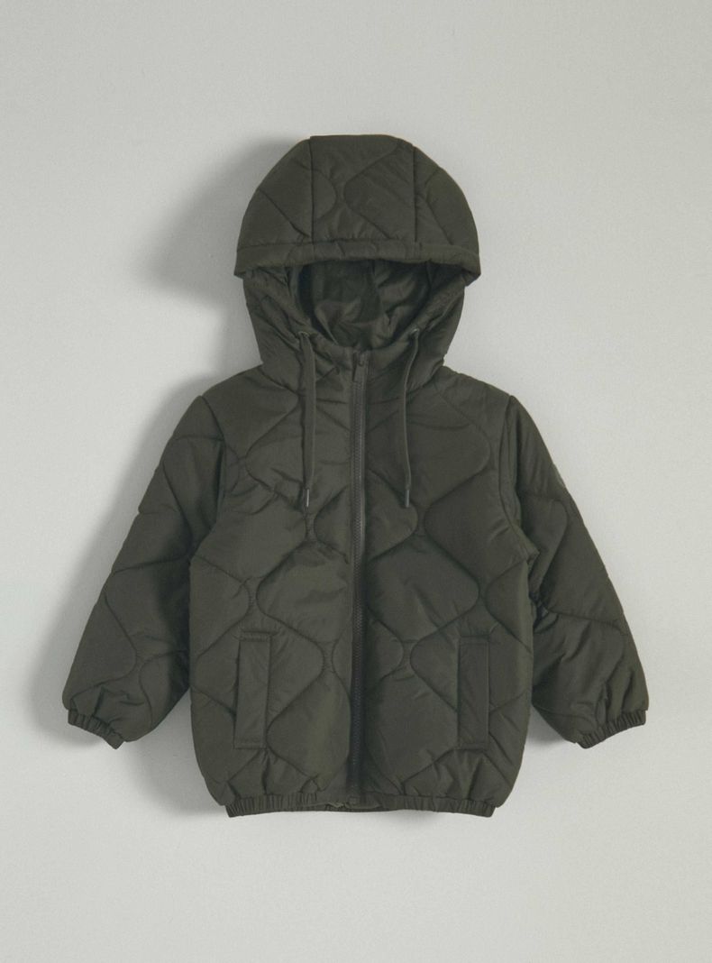 Parka Diseño Acolchado con Gorro-0