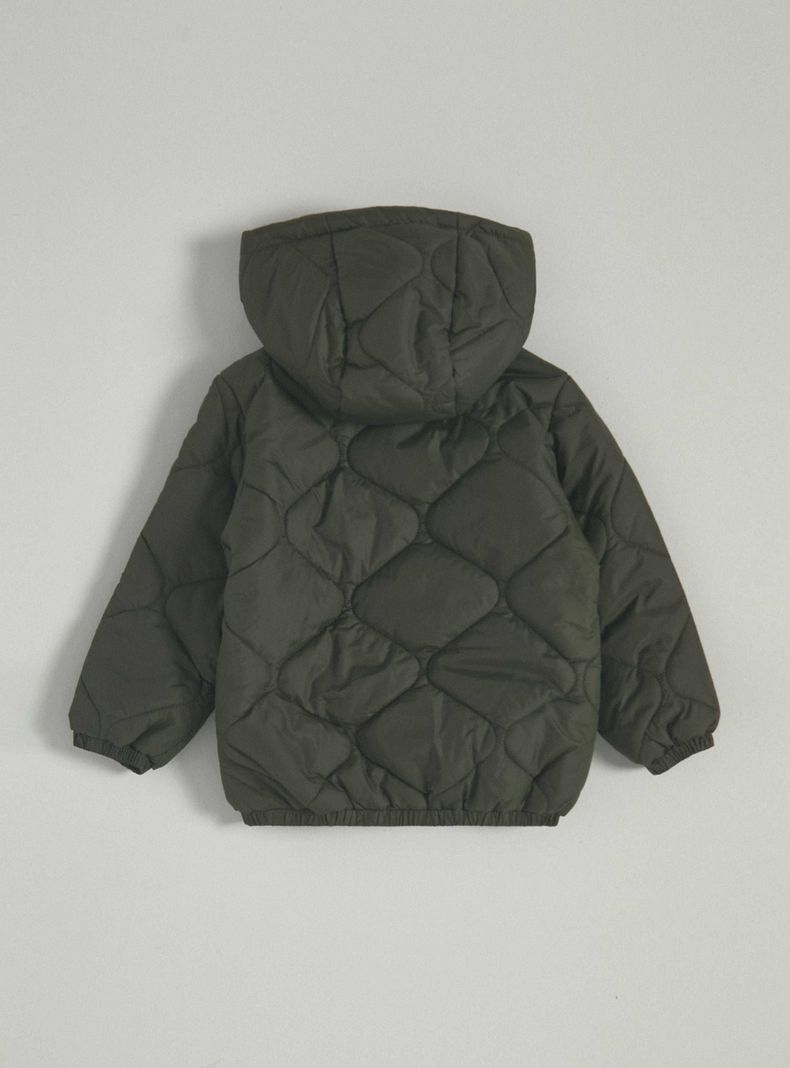 Parka Diseño Acolchado con Gorro-1