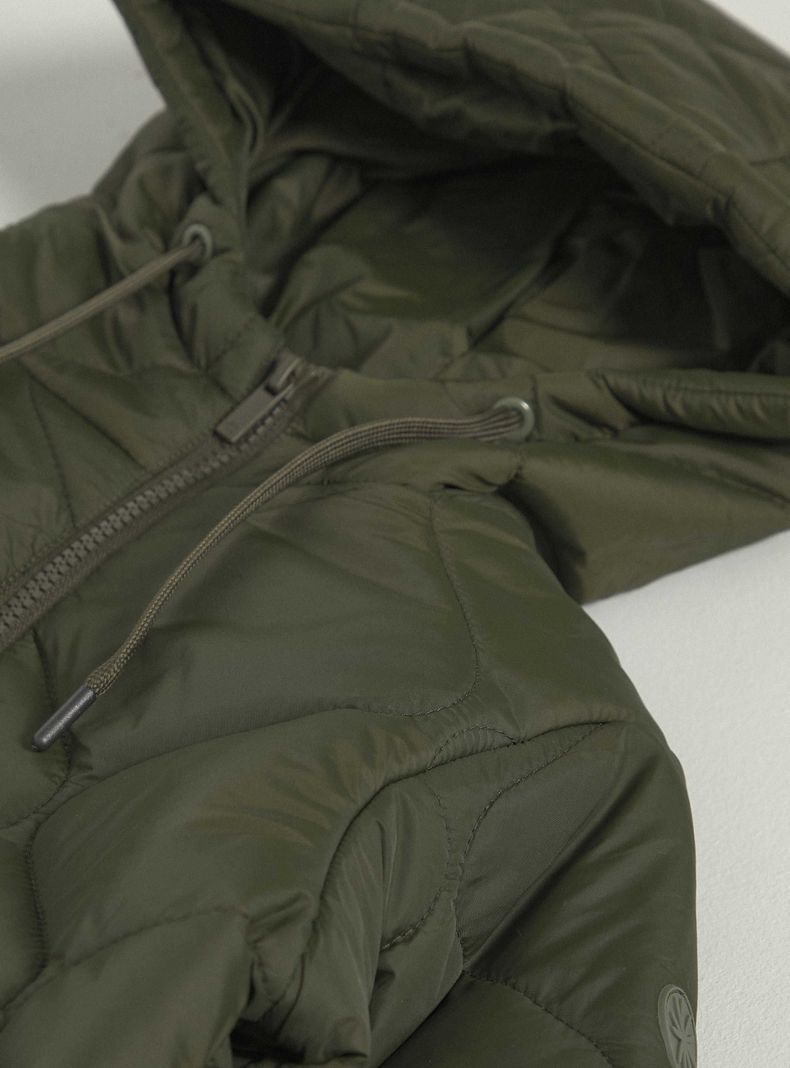 Parka Diseño Acolchado con Gorro-2