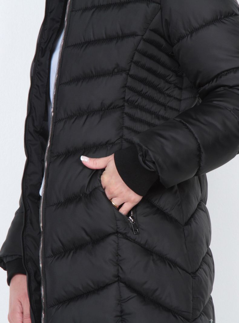 Parka con Piel en Capucha y Bolsillos con Cierres-2