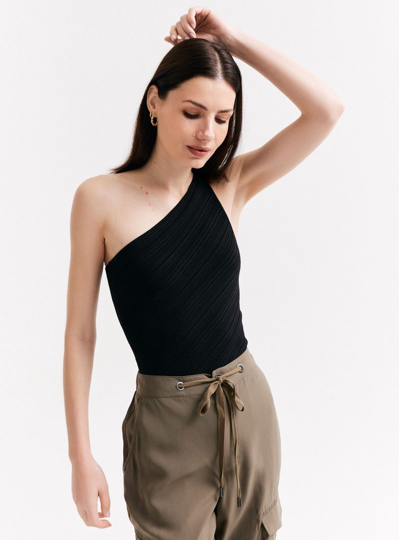 Polera Tejida One Shoulder