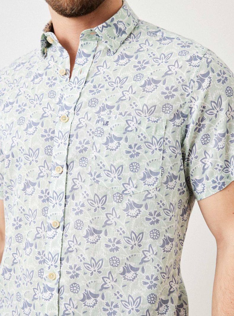 Camisa Manga Corta Floreada-3