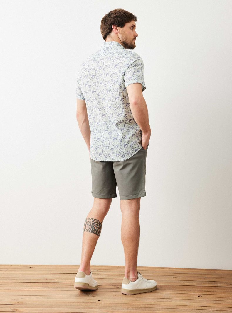 Camisa Manga Corta Floreada-5