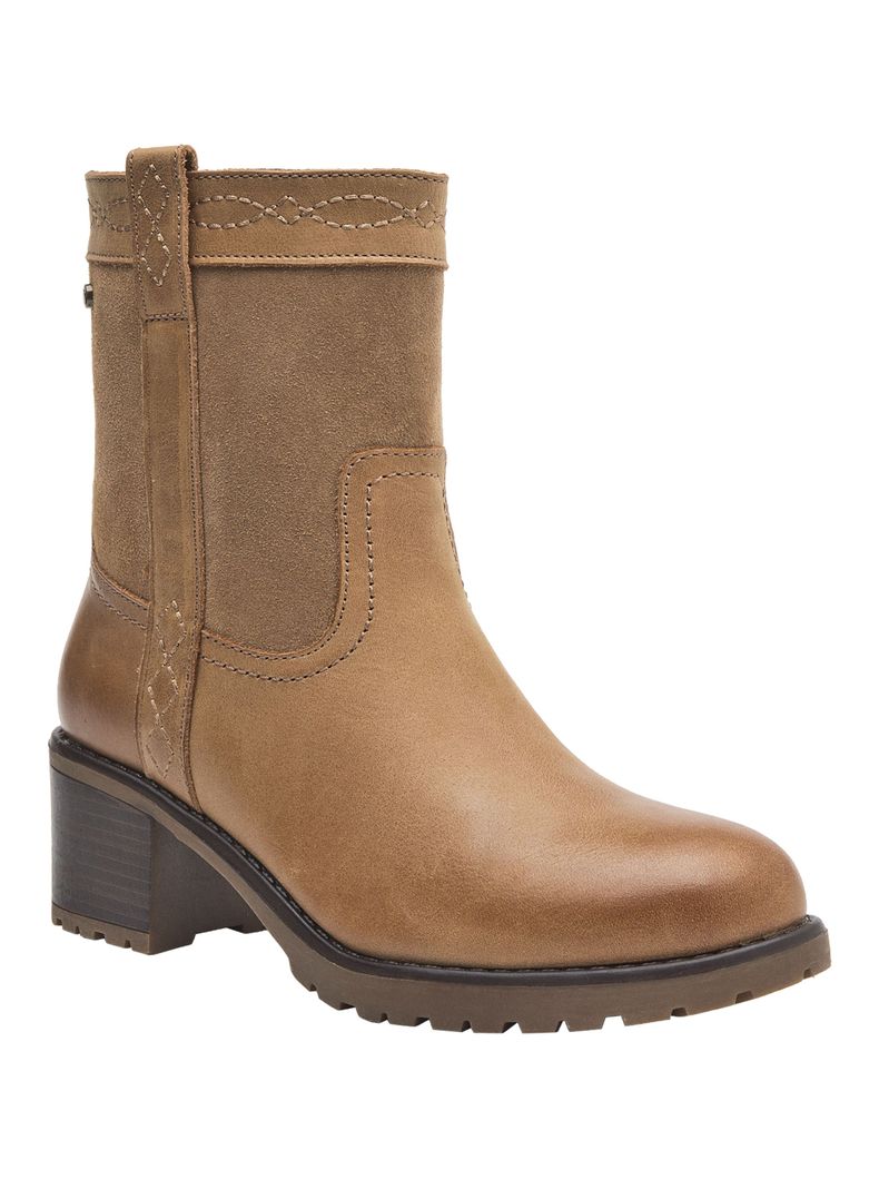 Bota Punta Redonda Cuero Cl040 Mujer-1