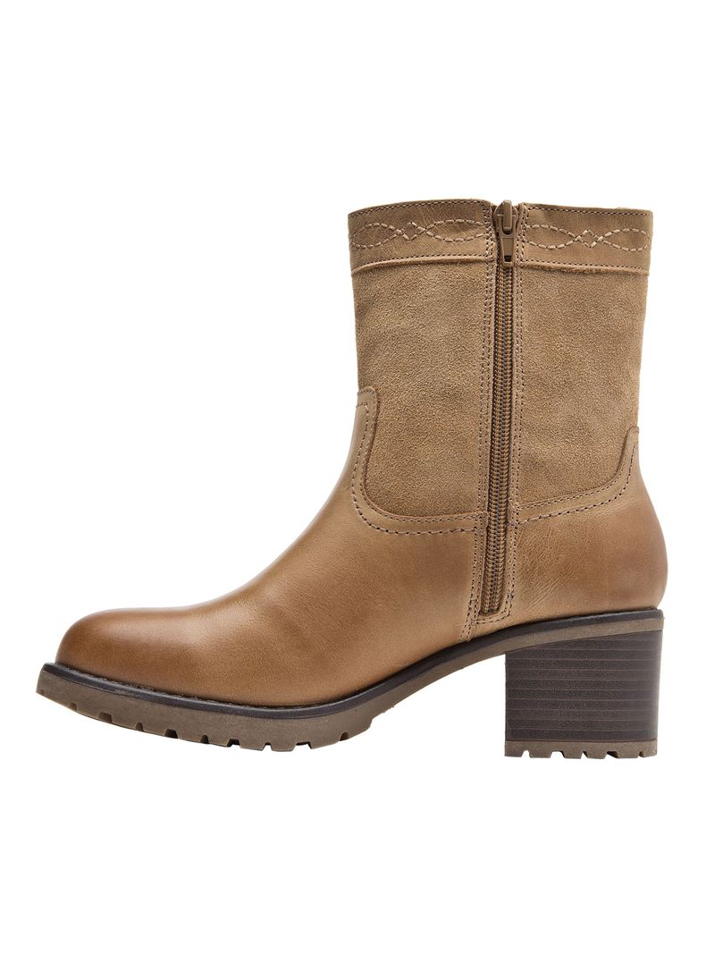 Bota Punta Redonda Cuero Cl040 Mujer-2