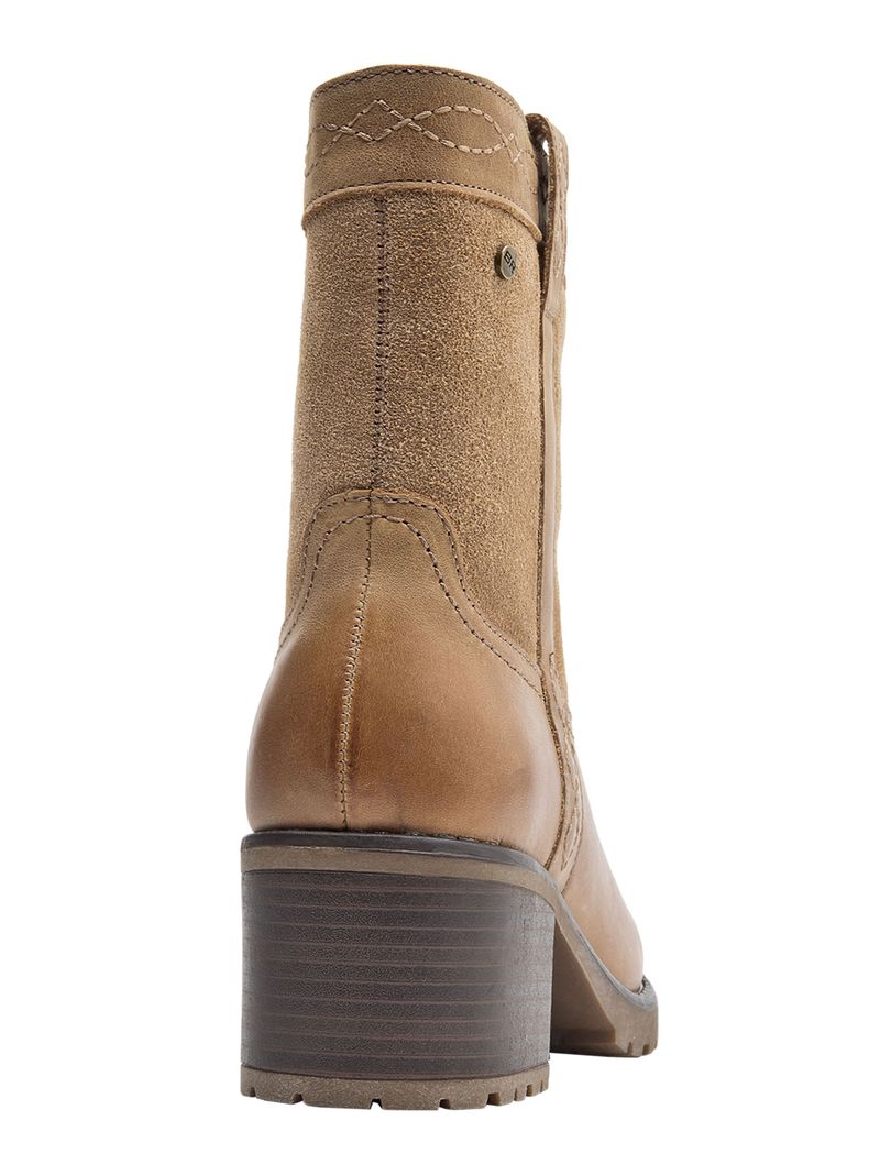 Bota Punta Redonda Cuero Cl040 Mujer-4
