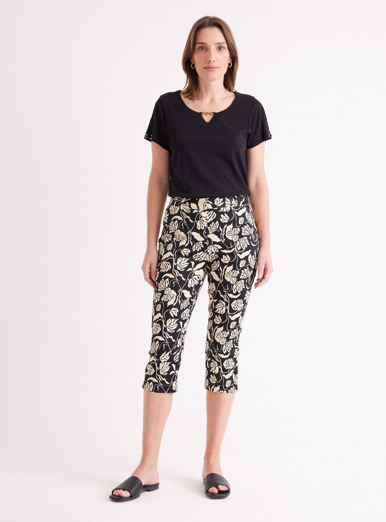 Pantalón Capri de Gabardina-4