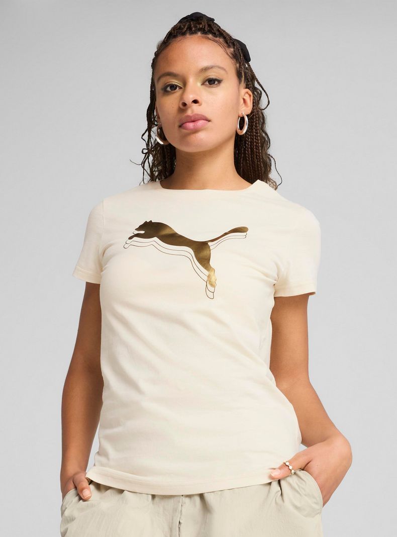 Polera Ess Logo Tee Metallic