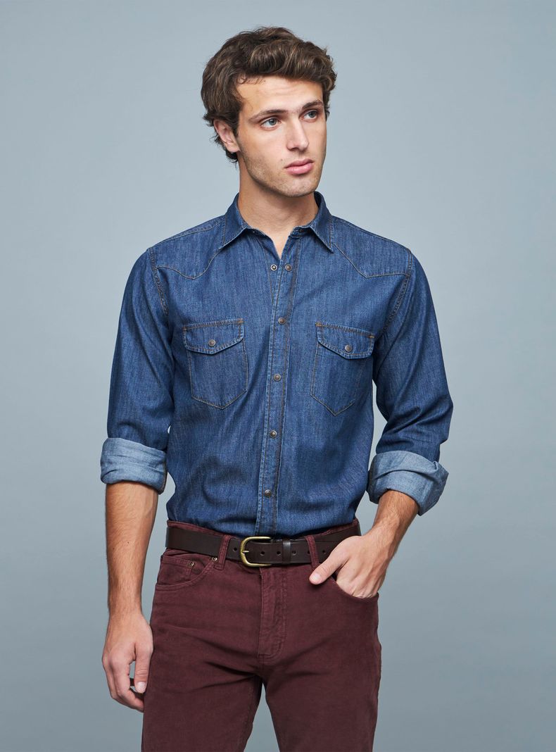 Camisa Casual Denim-0