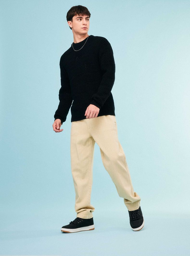 Sweater Calado Cuello Redondo-4