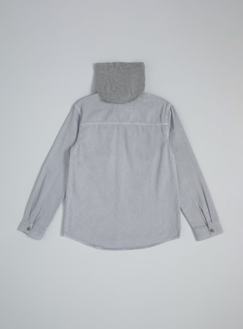 Camisa de Twill con Capucha-3