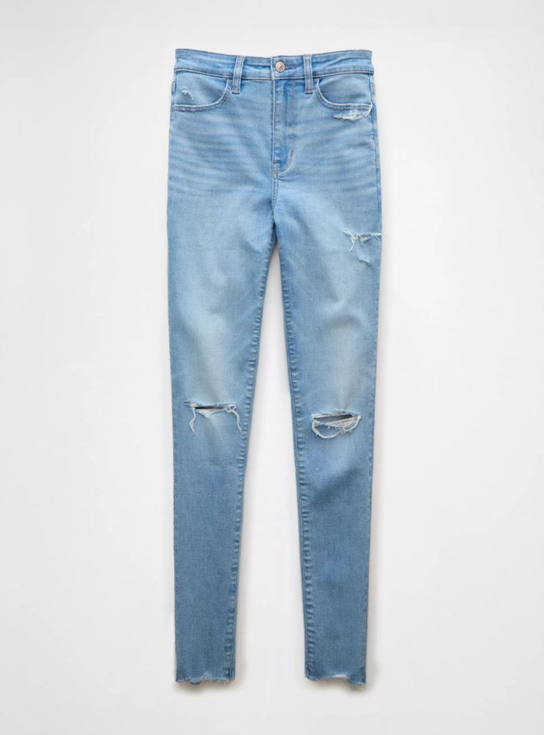 Jeans Ae Next Level Jegging Tiro Alto Roturas-1