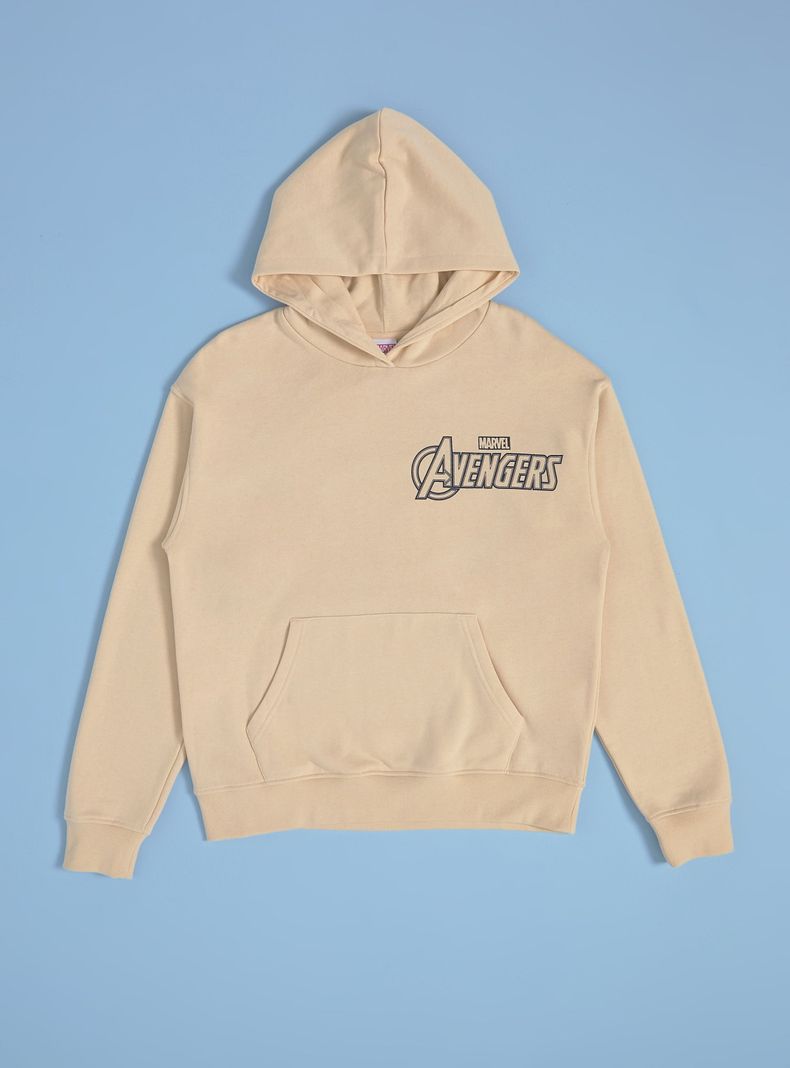 Polerón Hoodie con Focal Print y Bolsillo Canguro-2