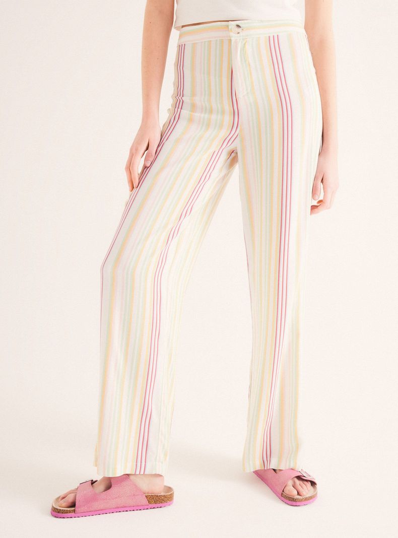 Pantalón Botón Fluido-0