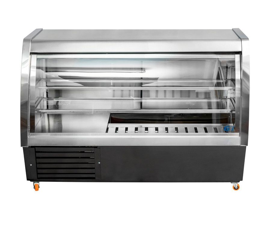 Vitrina Refrigerada Vidrio Semi Curvo 1mt 50cms-1