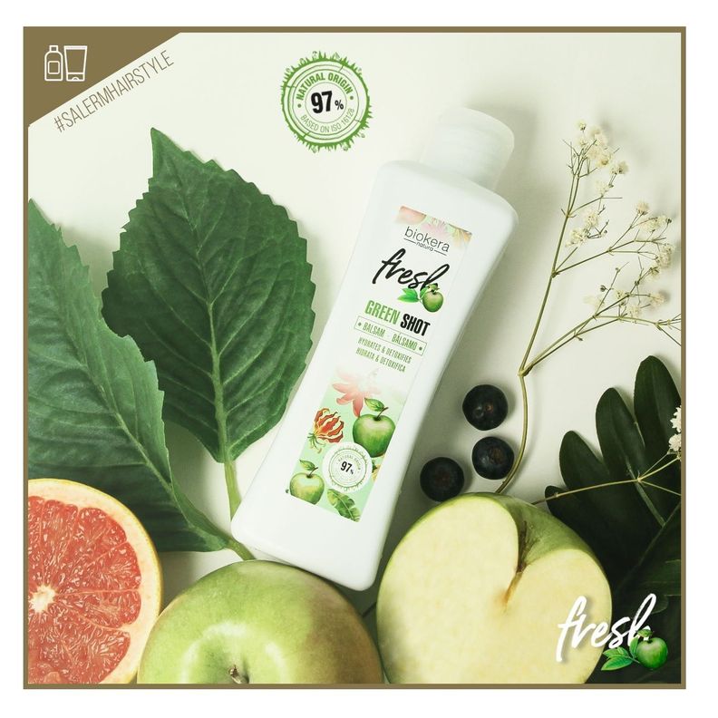 SALERM Acondicionador Natural Vegano Green Shot Biokera Sin Sulfatos-1