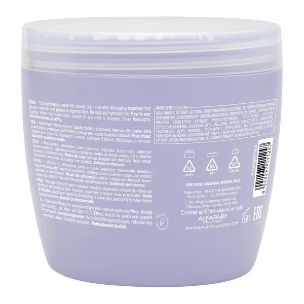 ALFAPARF Mascarilla Alisadora Semi Di Lino Smooth 500ML-1
