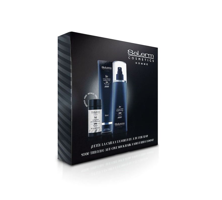 SALERM Pack Homme Polvos Pinado+  Shampoo+  Loción Anticaída-0