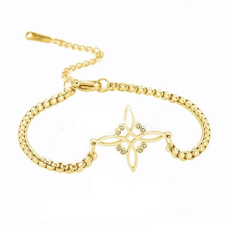 Pulsera Nudo de Bruja Celta Dorada Acero