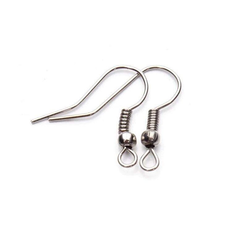 Pack 100 Ganchos Para Aros Acero Quirurgico Gris