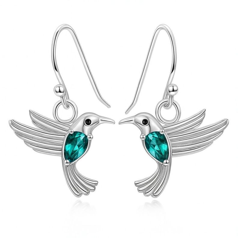 Aros Colgate Colibri Ave Cristal Verde