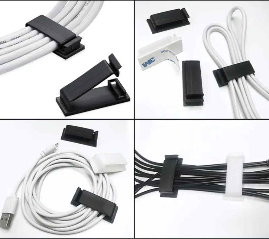 Organizador Cables Canal Ancho Adhesivo 4pcs Pared Desk Escritorio-2