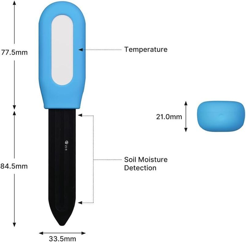 Medidor Humedad Suelo Inalambrico Bluetooth 2 en 1 Humedad Temperatura-5