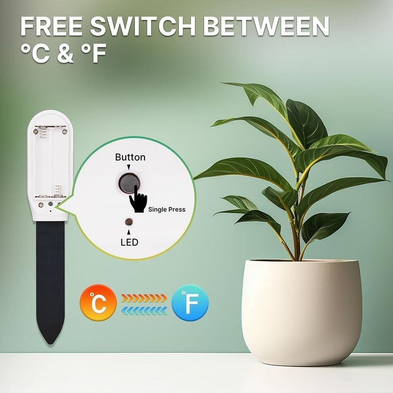 Medidor Humedad Suelo Inalambrico Bluetooth 2 en 1 Humedad Temperatura-7
