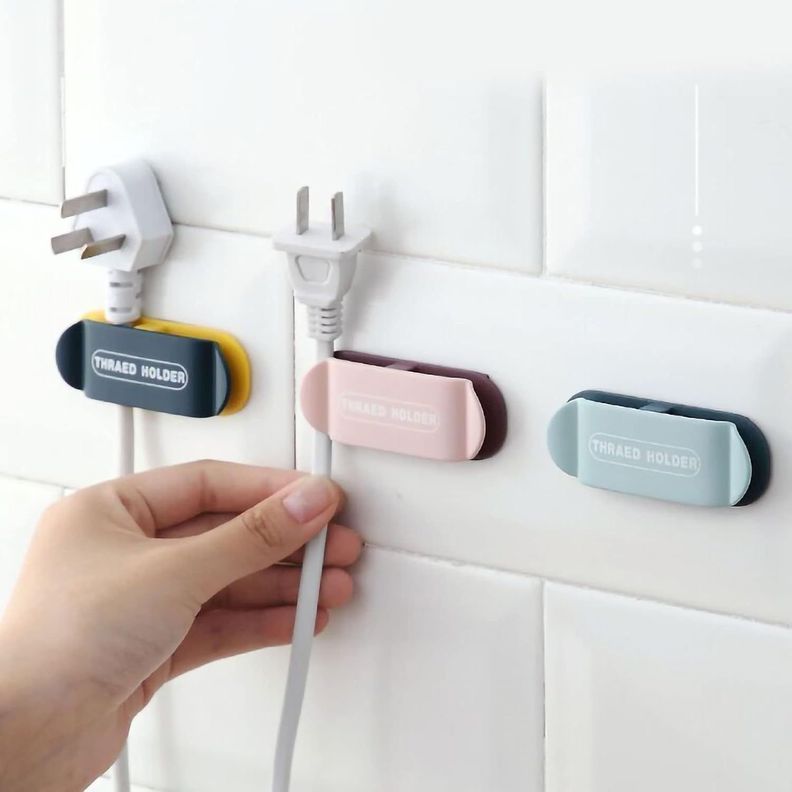 Organizador Cables Doble Canal Adhesivo 4pcs Pared Auto Escritorio-4
