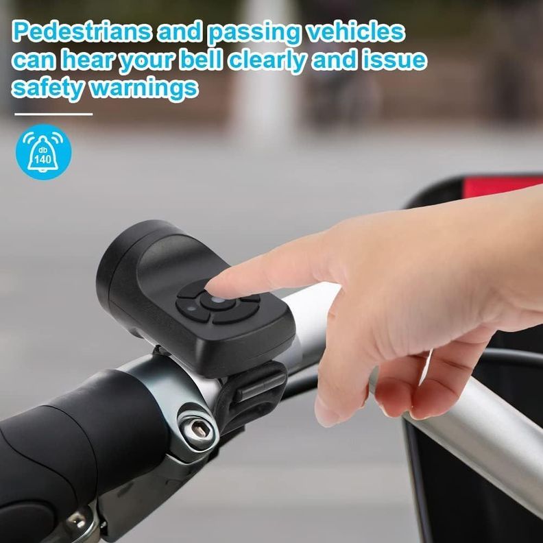 Bocina Timbre Potente Bicicleta Scooter Recargable 4 Sonidos 120 dB-3