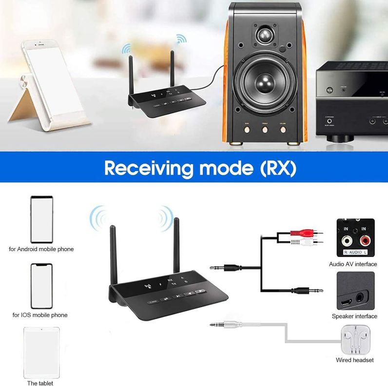 Transmisor Adaptador Receptor Bluetooth Rca Aux Largo Alcance-3