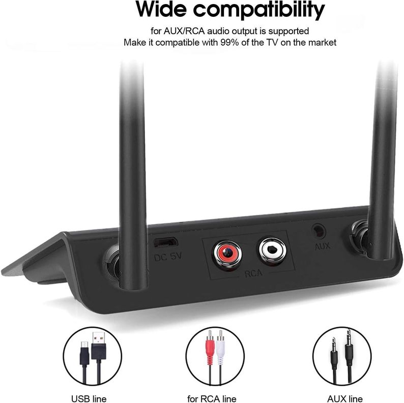 Transmisor Adaptador Receptor Bluetooth Rca Aux Largo Alcance-4