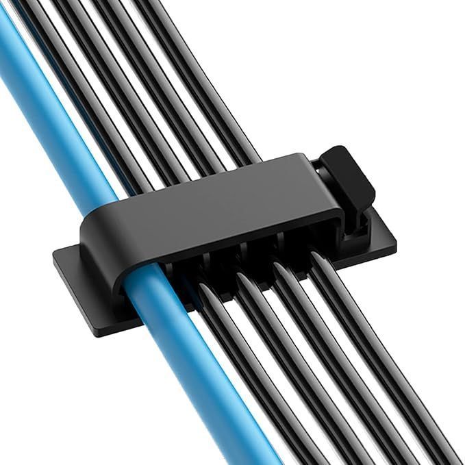 Organizador Cables 5 Canales Adhesivo 4pcs Pared Auto Escritorio-2