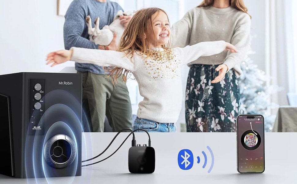 Receptor Adaptador Audio Bluetooth NFC RCA Aux 3.5 Estereo-2