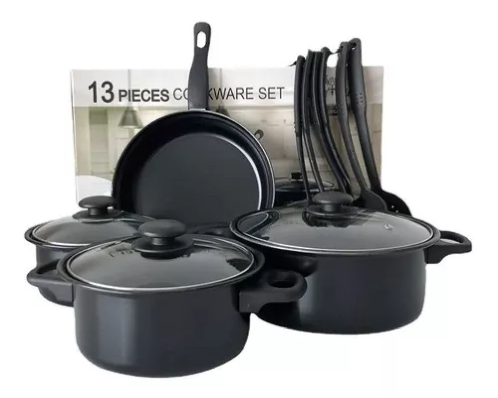 Bateria Antiadherente Juego De Ollas Mas Utencilio-0