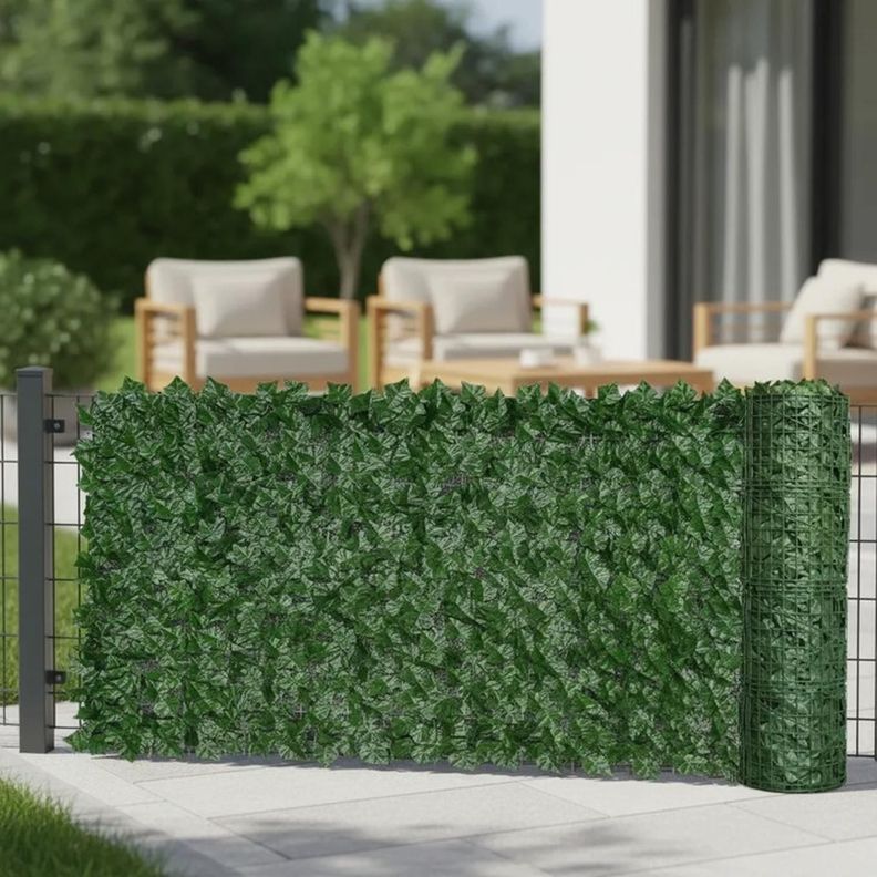 Malla de Hojas Cerca Tupidas Enredadera Decoracion 3x1 m Verde