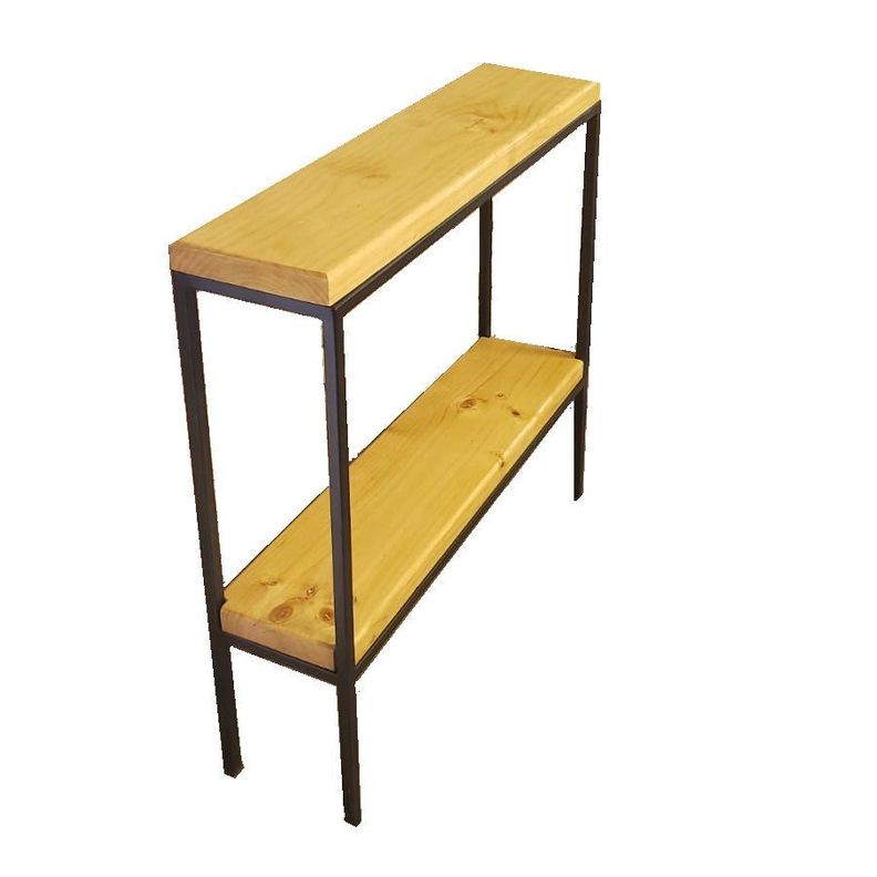 Arrimo Estilo Industrial Madera y Fierro - Modelo Carlot-0