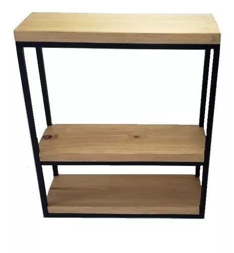 Arrimo Estilo Industrial Madera y Fierro - Modelo Triple-1