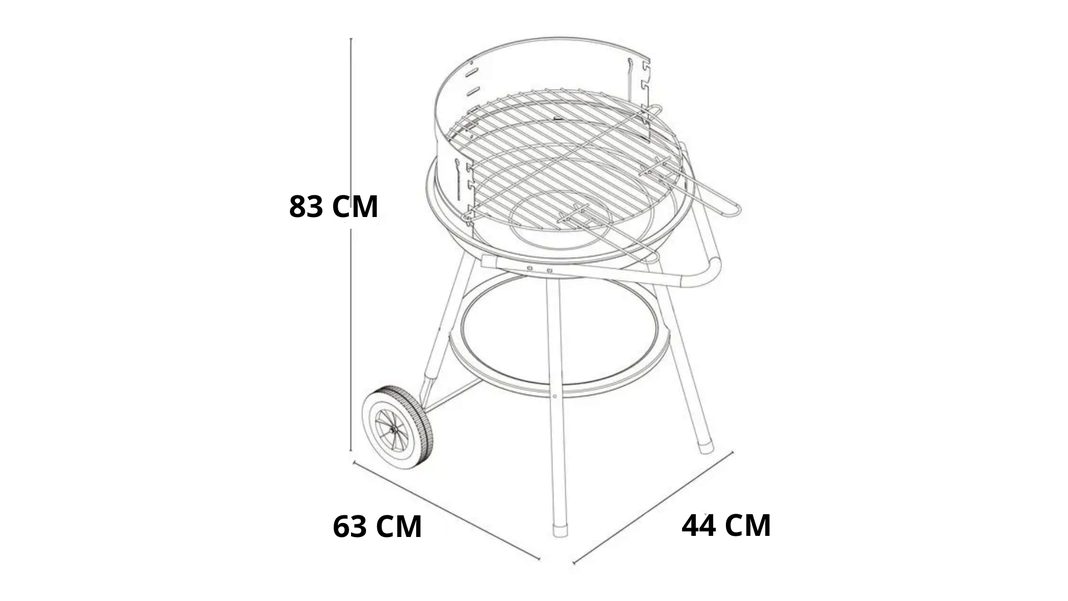 Parrilla a carbón 4 niveles - 83 x 63 x 44 CM-3