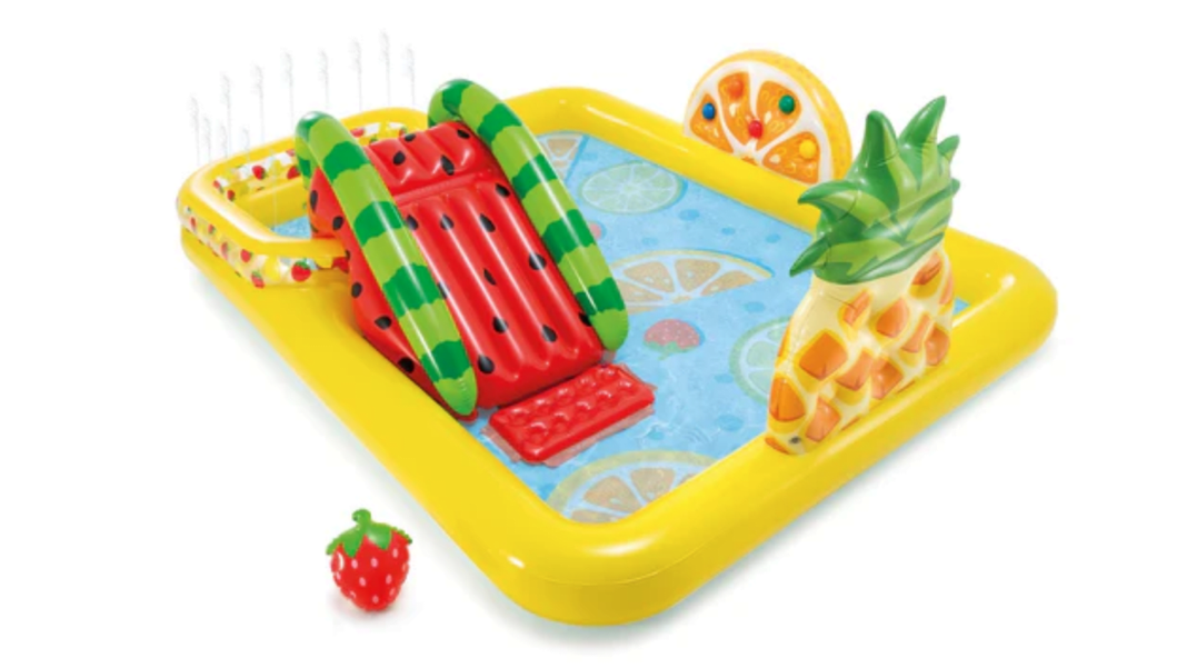 PISCINA DE FRUTAS CON TOBOGAN - 244 x 191 x 91 CM- INTEX-0