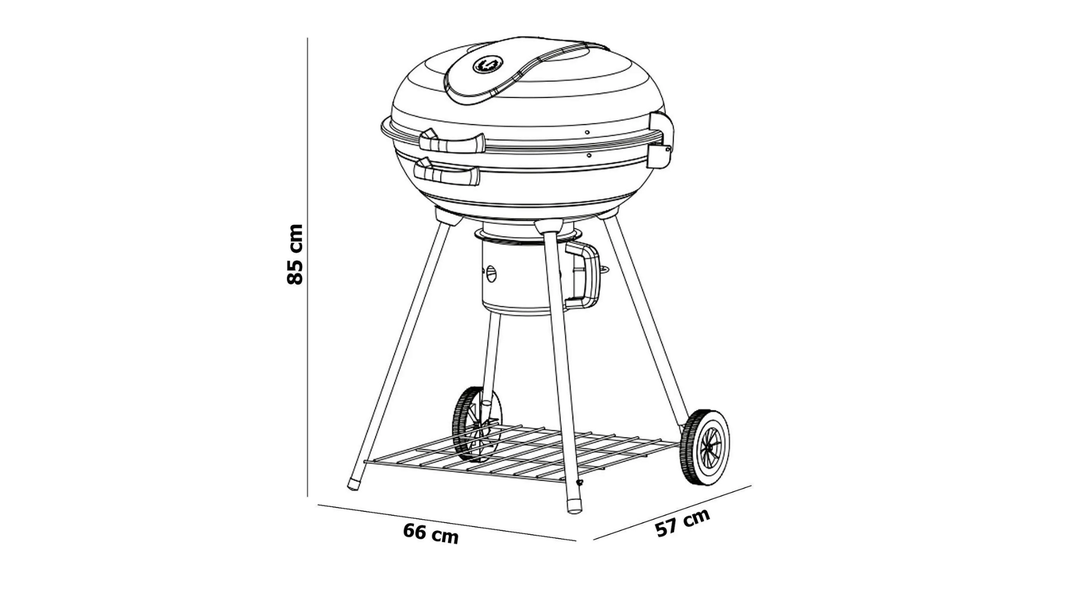 Parrilla a carbón Kettle XL 85 x 63 x 57 CM-4