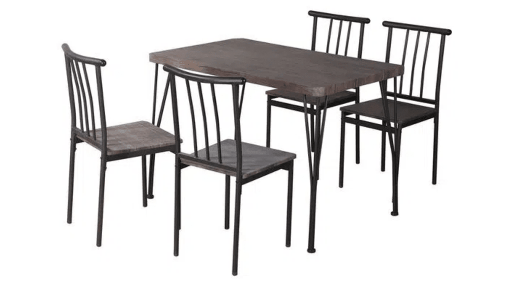 COMEDOR 4 SILLAS - AMALIO - CAFE - M+DESIGN