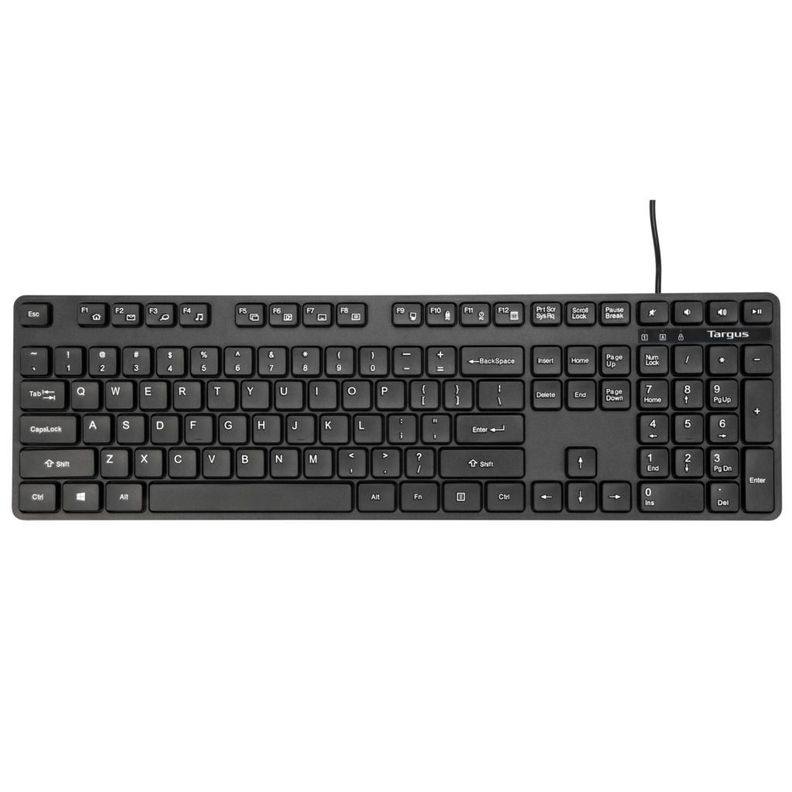 Teclado Targus con Cable USB Estandar 108 Teclas QWERTY - Negro