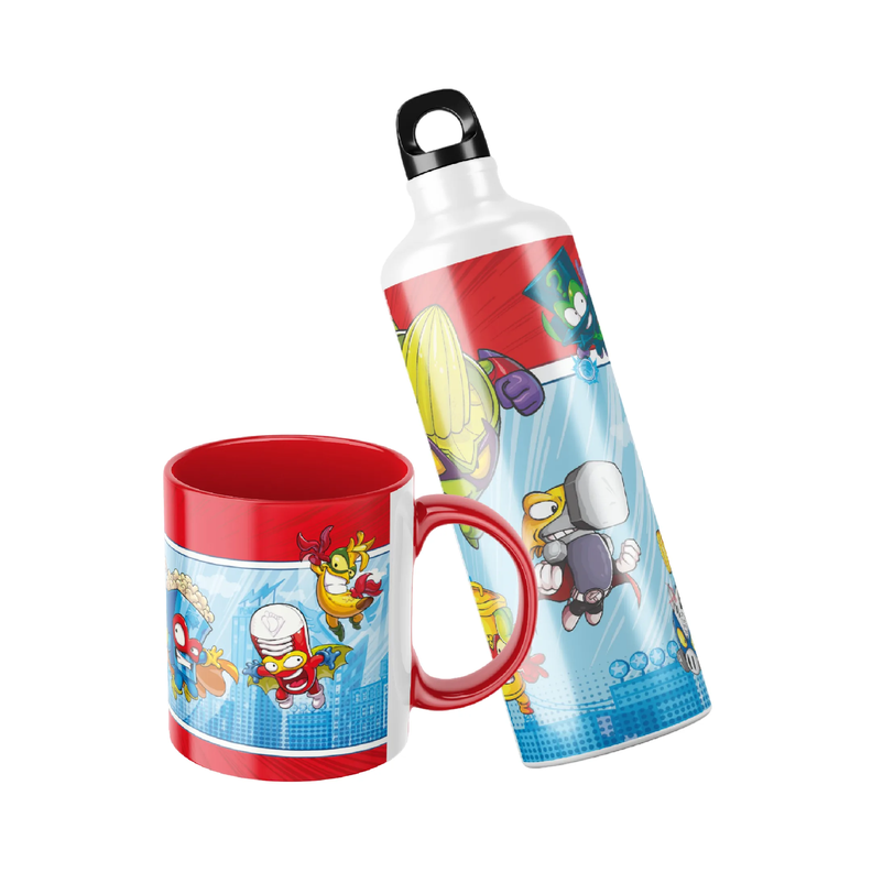 Pack Super Zings Botella de Agua y Taza para Leche-0