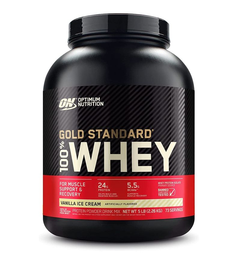 On 100% Whey Protein Gold Standard 5 Lbs Vanilla Ice Cream-0