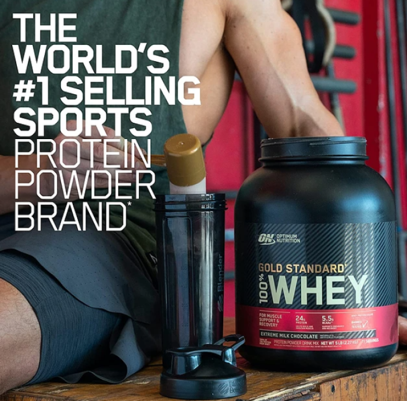 On 100% Whey Protein Gold Standard 5 Lbs Vanilla Ice Cream-2