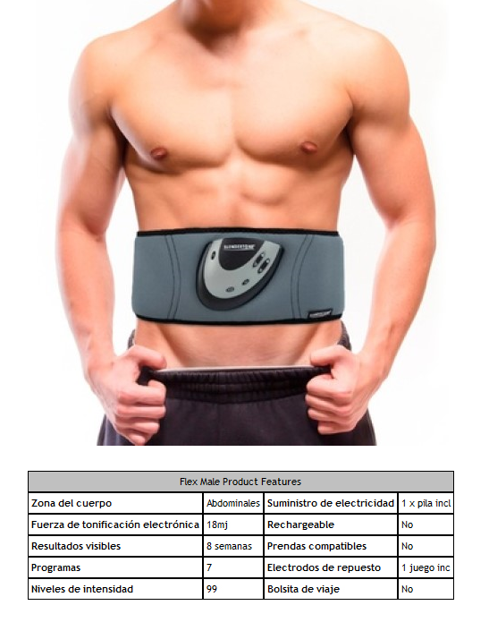Slendertone Flex Cinturon Electro Musculacion Abdominal Men-3