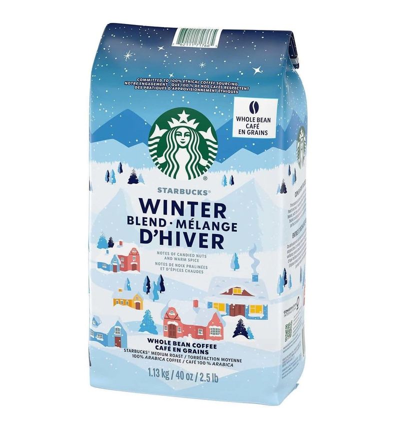 Starbucks Cafe Winter Blend Arabica Dark 1kg Grano Entero-0