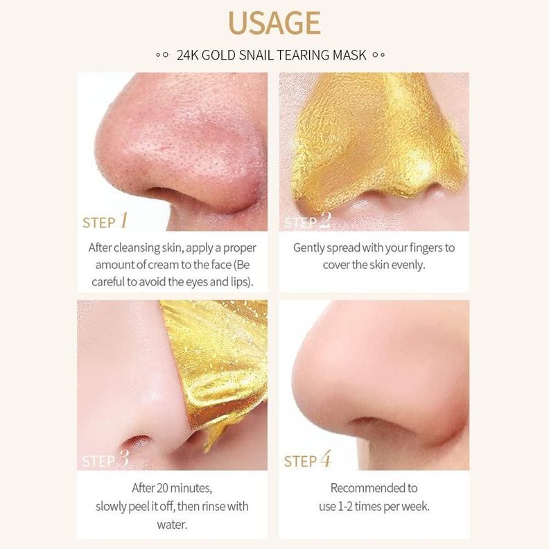 Mascara De Oro 24k Gold Snail Tratamiento Rostro Exfoliante-4