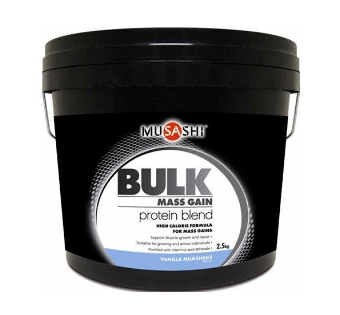 Musashi Proteina Bulk Mass Gain Whey Protein 5 Lbs Vanilla-0
